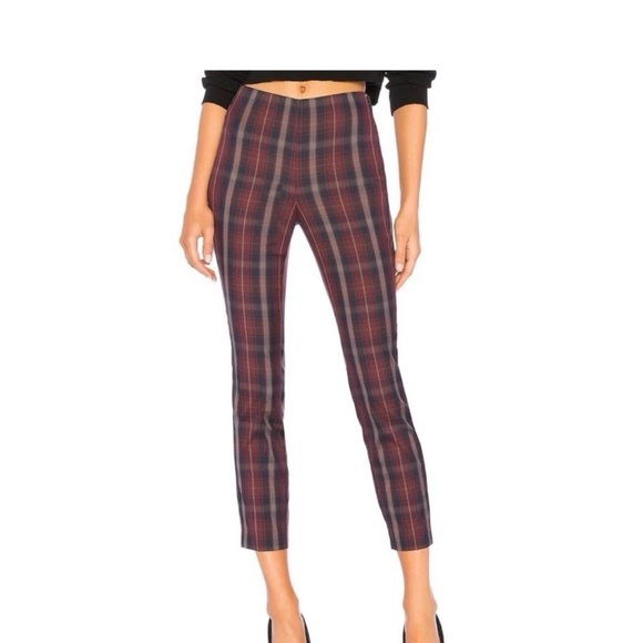 rag & bone Pants - NWT sz 4 rag & bone Simone High Rise Cropped Pants - Burgundy & Navy
